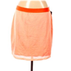Mossimo Orange/White Short Mesh Lined Plus Size Skirt